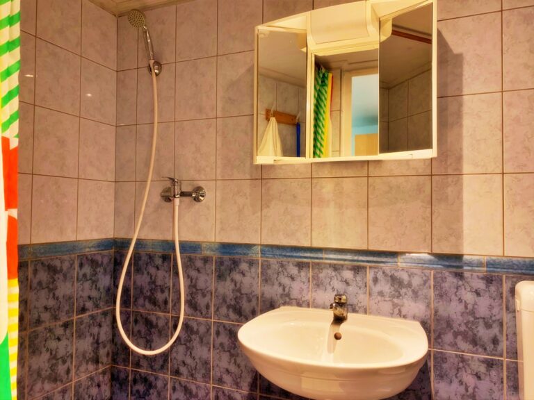 Modern bathroom design with contemporary elements.
