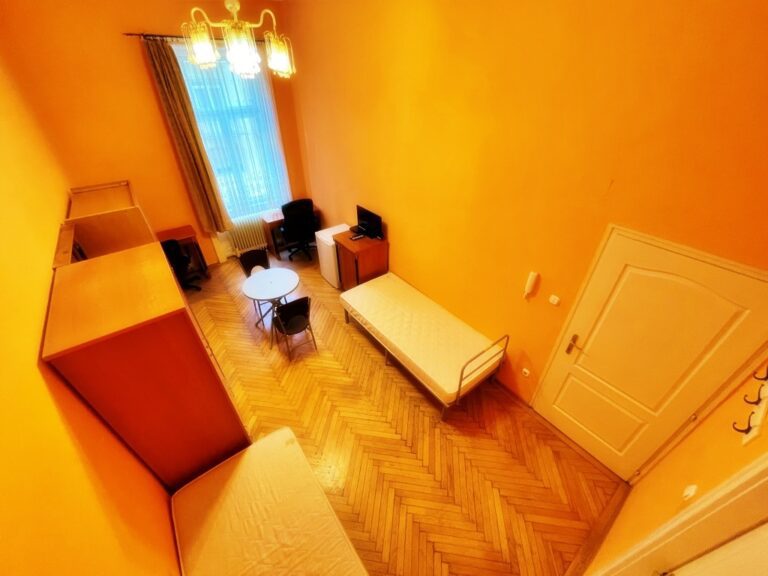 Modern bedroom setup with sleek design.