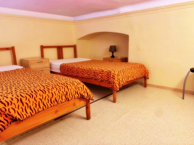 Contemporary bedroom with elegant furnishings.