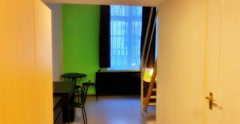 Interior view of a contemporary flat’s living area.